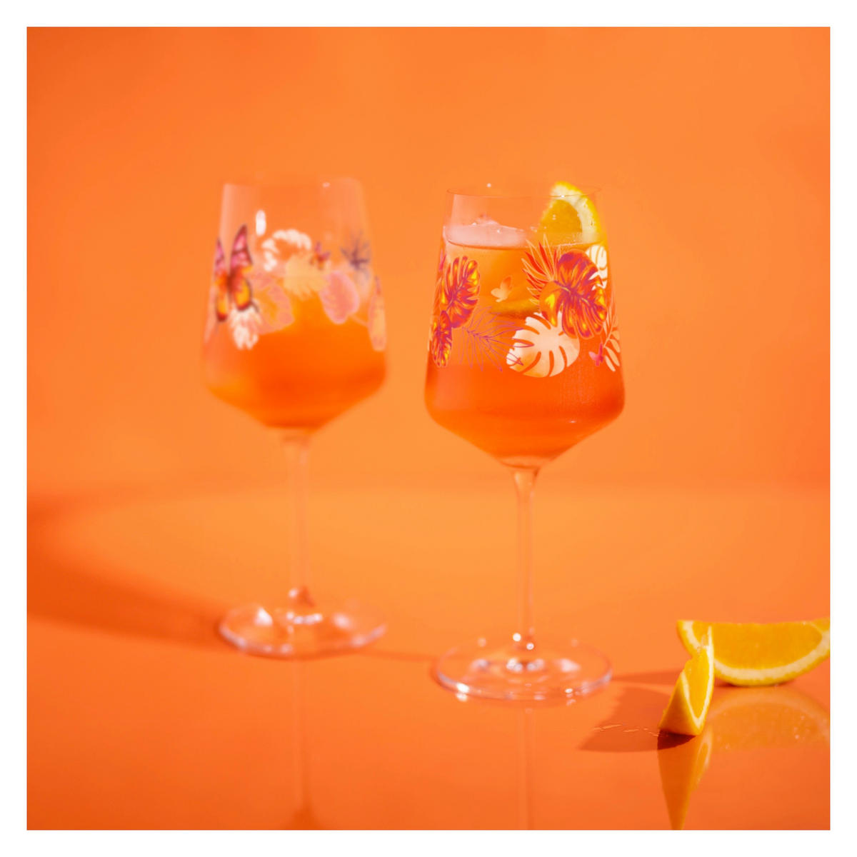GLÄSERSET Sommersonett 2-teilig  - Transparent/Rot, Design, Glas (9.3/22.5cm) - Ritzenhoff
