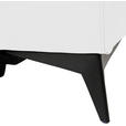 3-SITZER-SOFA in Leder Weiß  - Schwarz/Weiß, Design, Leder/Metall (208/105/98cm) - Emilio Belluti