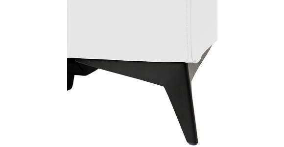 3-SITZER-SOFA in Leder Weiß - Schwarz/Weiß, Design, Leder/Metall (208/105/98cm) - Emilio Belluti