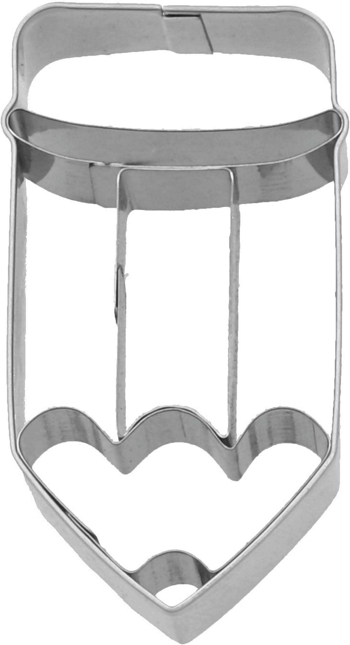 KEKSAUSSTECHFORM - Edelstahlfarben, Basics, Metall (3,7/6,5/2,5cm) - Birkmann