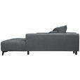 ECKSOFA  in Chenille Grau  279/222 cm  - Schwarz/Grau, KONVENTIONELL, Kunststoff/Textil (279/222cm) - Hom`in