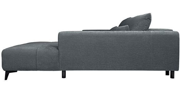 ECKSOFA  in Chenille Grau  279/222 cm  - Schwarz/Grau, KONVENTIONELL, Kunststoff/Textil (279/222cm) - Hom`in