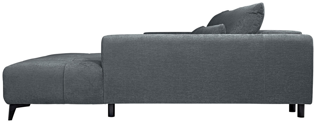 ECKSOFA  in Chenille Grau  279/222 cm  - Schwarz/Grau, KONVENTIONELL, Kunststoff/Textil (279/222cm) - Hom`in