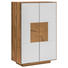 SCHUHSCHRANK 72/112/37 cm - Eichefarben/Weiß, MODERN, Glas/Holz (72/112/37cm) - Linea Natura SCHUHSCHRANK 72/112/37 cm - Eichefarben/Weiß, MODERN, Glas/Holz (72/112/37cm) - Linea Natura