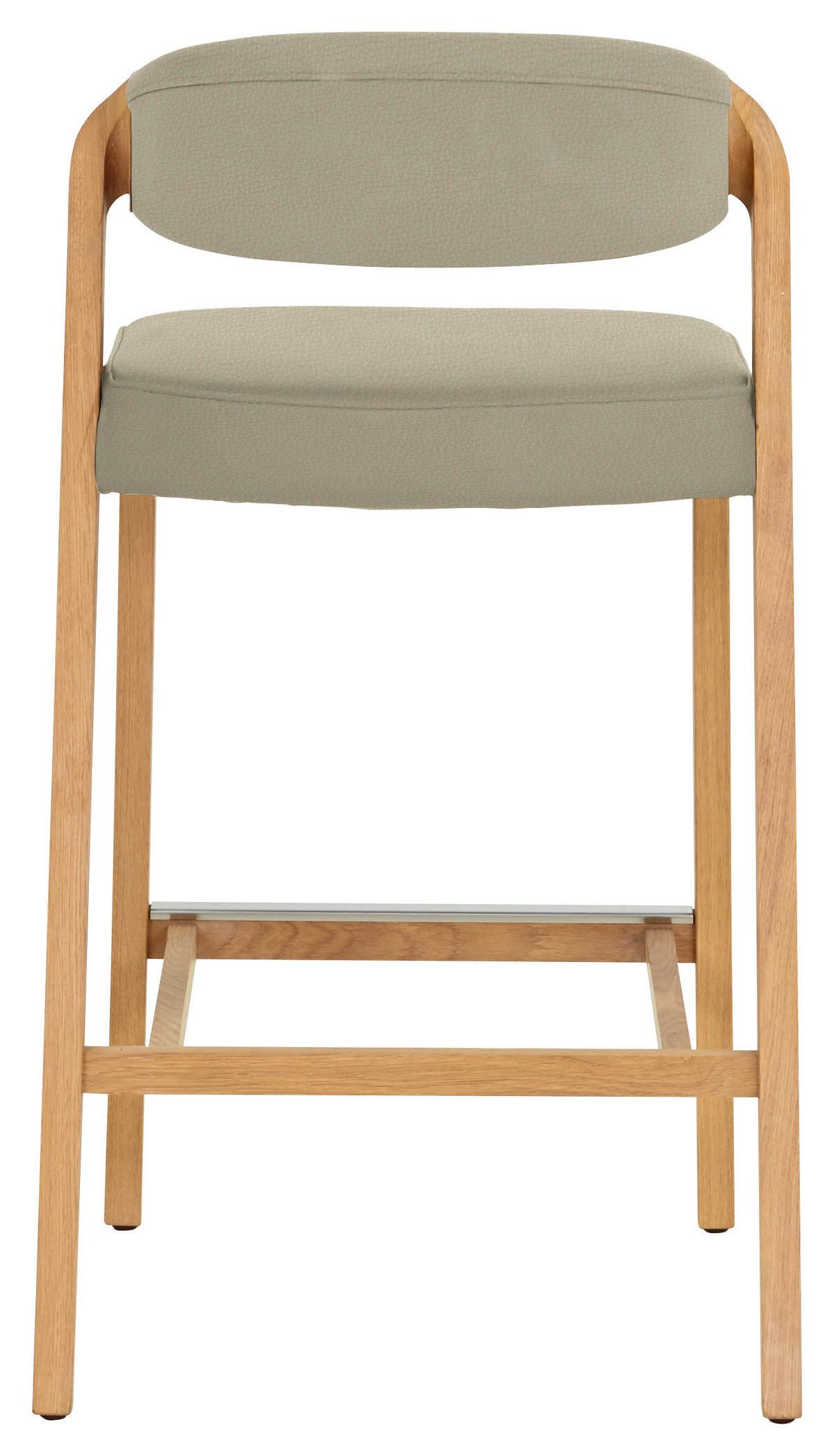 TRESENSTUHL in Beige, Wildeiche  - Wildeiche/Beige, Natur, Leder/Holz (51/93/49cm) - Voglauer