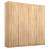 DREHTÜRENSCHRANK in Sonoma Eiche  - Alufarben/Sonoma Eiche, Modern, Holzwerkstoff/Metall (181/229/54cm) - Rauch Möbel