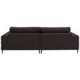 ECKSOFA  in Flachgewebe Braun  177/253 cm  - Schwarz/Braun, Design, Textil/Metall (177/253cm) - Dieter Knoll