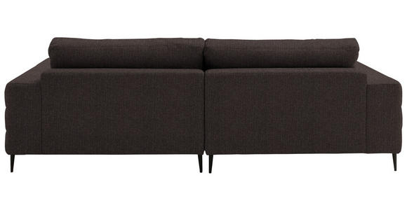 ECKSOFA  in Flachgewebe Braun  177/253 cm  - Schwarz/Braun, Design, Textil/Metall (177/253cm) - Dieter Knoll