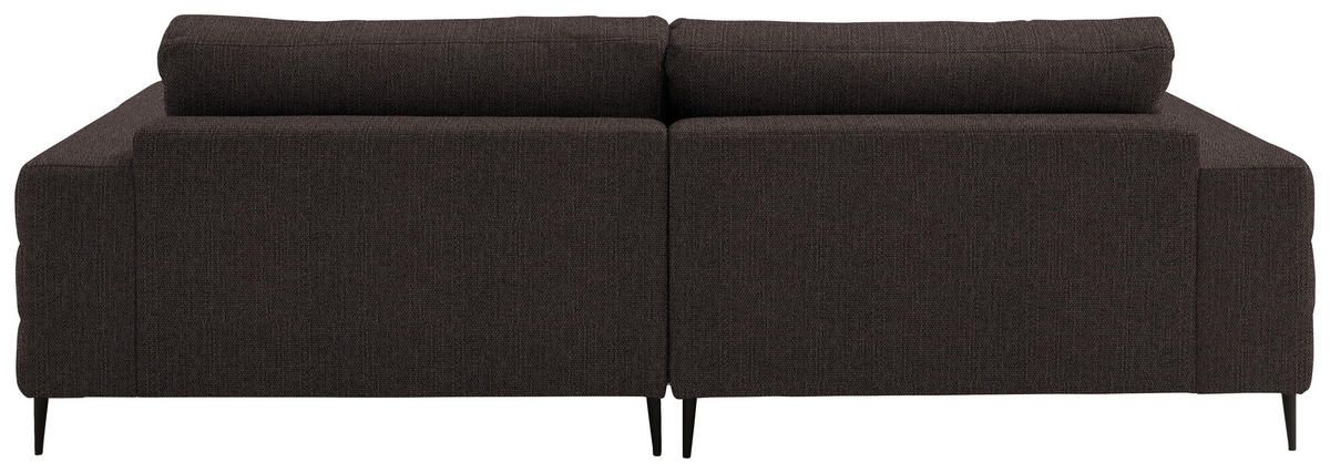 ECKSOFA in Flachgewebe Braun  - Schwarz/Braun, Design, Textil/Metall (177/253cm) - Dieter Knoll