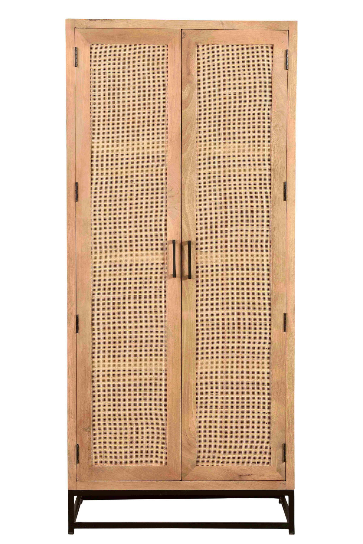 GARDEROBENSCHRANK  in 80/180/40 cm  - Schwarz/Naturfarben, Design, Holz/Metall (80/180/40cm) - MID.YOU