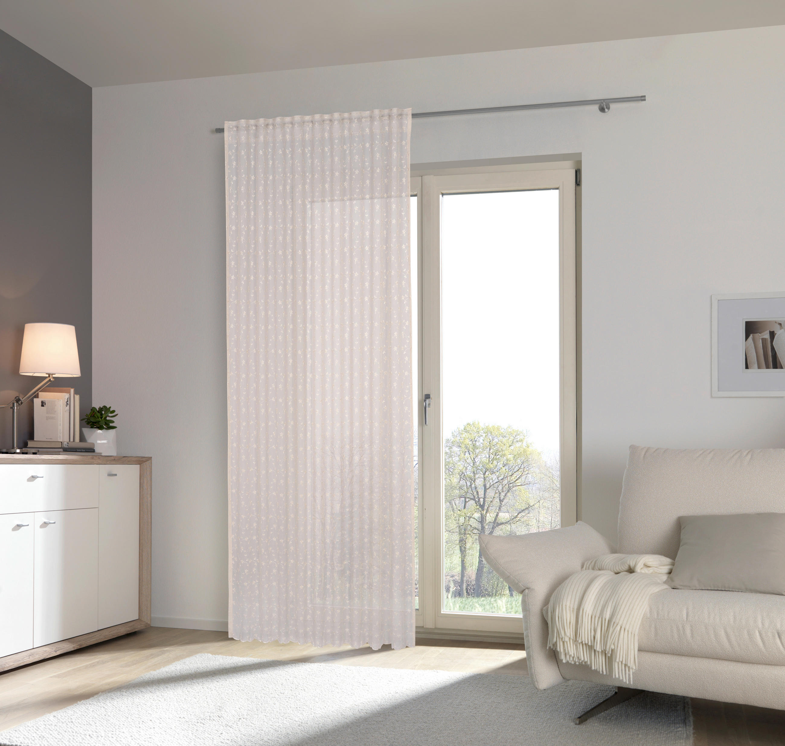 GOTOVA ZAVJESA krem 140/245 cm - krem, Basics, tekstil (140/245cm) - Esposa