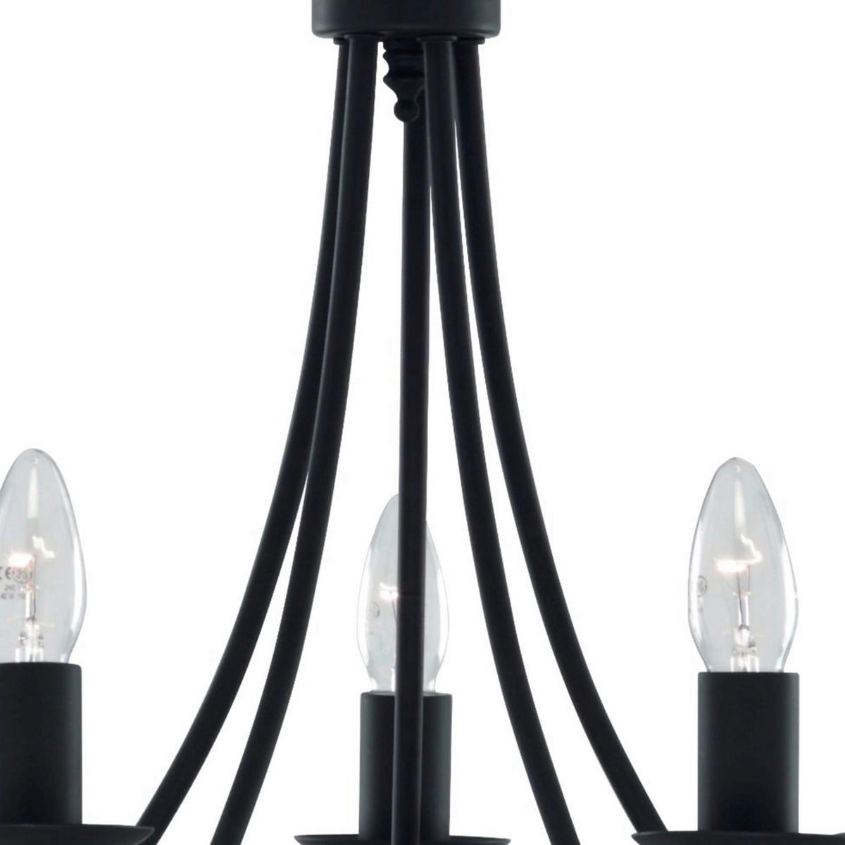 KRONLEUCHTER 46/120 cm   - Schwarz, KONVENTIONELL, Metall (46/120cm)