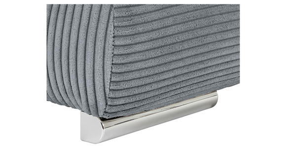 WOHNLANDSCHAFT  in Cord Dunkelgrau  - Chromfarben/Dunkelgrau, KONVENTIONELL, Kunststoff/Textil (180/376/180cm) - Carryhome