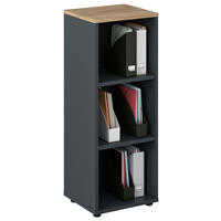 REGÁL, antracitová, dub artisan, 45/120/40 cm - antracitová/dub artisan, Konventionell, kompozitné drevo (45/120/40cm) - Voleo