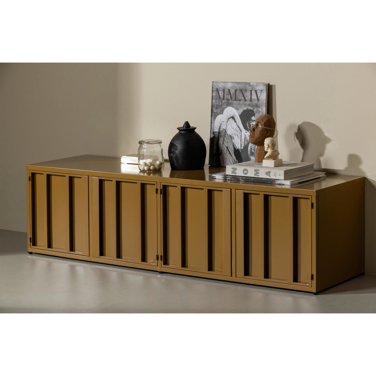 LOWBOARD LEVEL 160/44/44 cm  stehend  - Honig, Design, Metall (160/44/44cm) - Livetastic