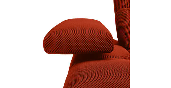 ECKSOFA in Struktur Dunkelorange 313/233 cm - Dunkelorange/Schwarz, Design, Kunststoff/Textil (313/233cm) - Emilio Belluti