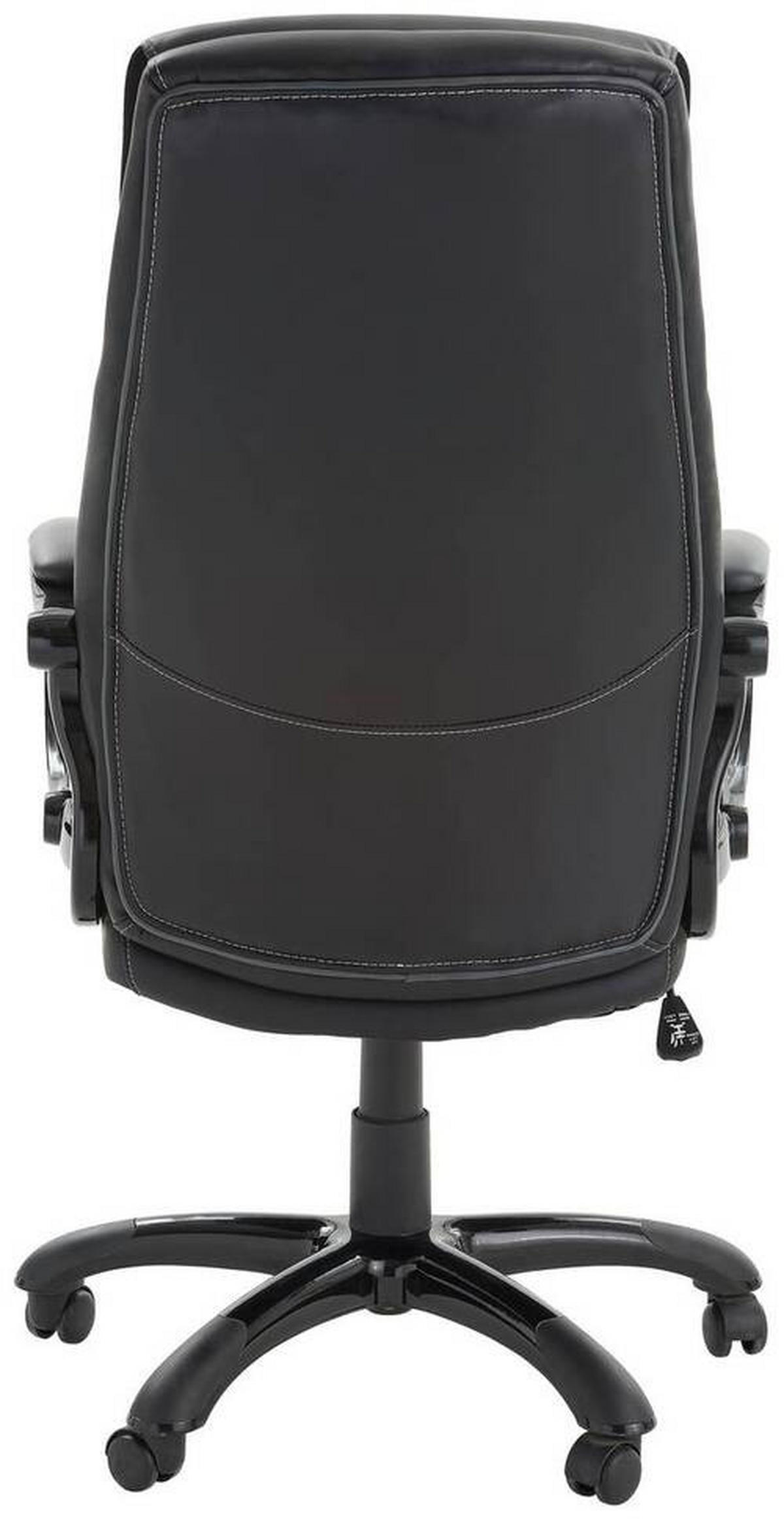 DREHSTUHL Lederlook Grau, Schwarz  - Schwarz/Weiß, Design, Kunststoff/Textil (64/115-125/74cm) - Carryhome