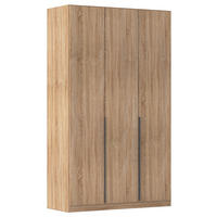 DREHTÜRENSCHRANK Sonoma Eiche  - Grau/Sonoma Eiche, Modern, Holzwerkstoff (136/229/54cm) - Rauch Möbel