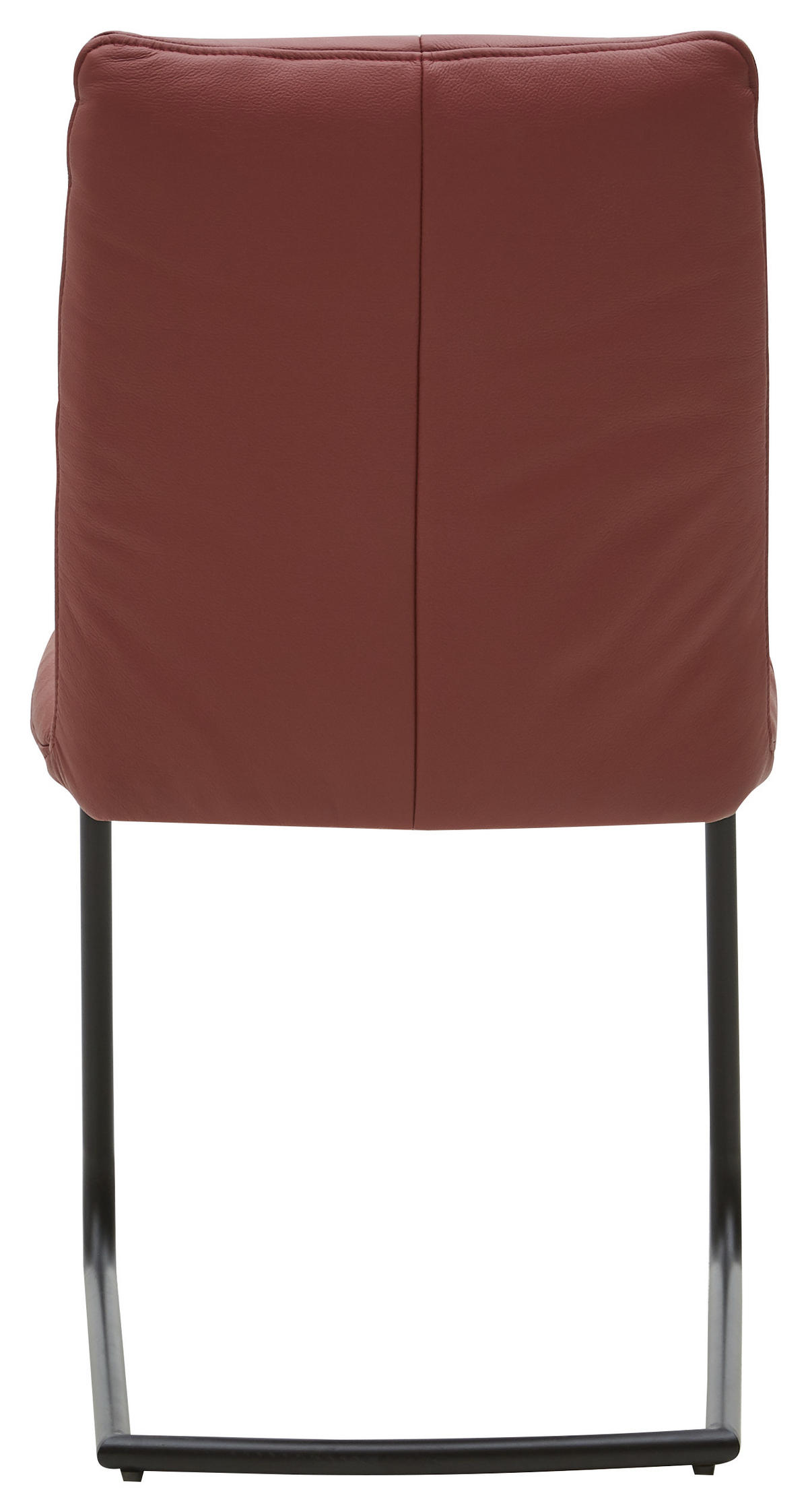 SCHWINGSTUHL  in Stahl Echtleder pigmentiert  - Rot/Schwarz, Design, Leder/Metall (50/87/59cm) - Dieter Knoll