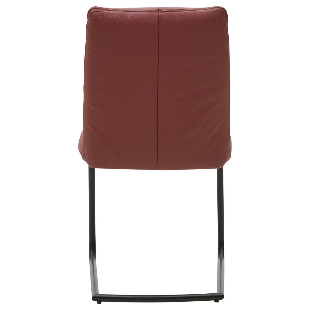 Thumbnail - Dieter Knoll Schwingstuhl, Rot, Schwarz, Metall, Leder, Echtleder, Büffelleder, Rundrohr, 50x87x59 cm, Goldenes M, Beina...