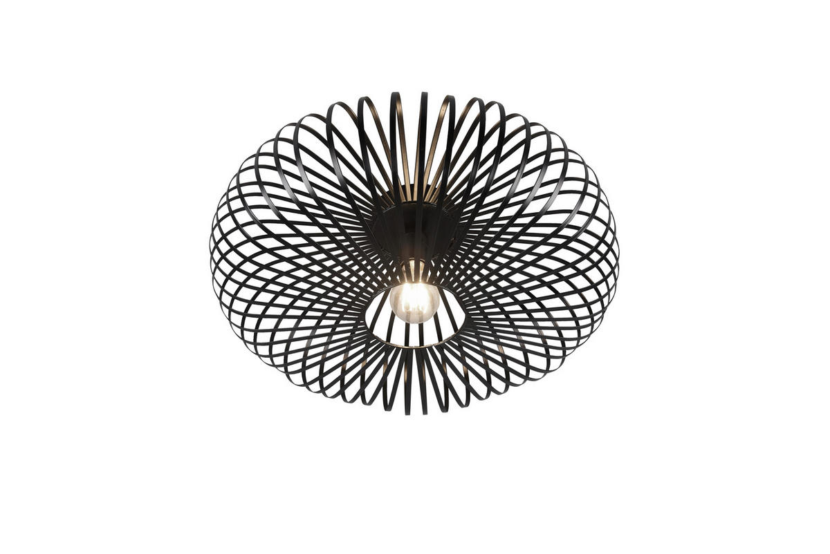 DECKENLEUCHTE  50/18 cm    - Schwarz, Design, Metall (50/18cm) - Trio Leuchten