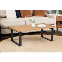 COUCHTISCH in Holz, Metall, Holzwerkstoff 115/60/42,5 cm  - Schwarz/Naturfarben, Design, Holz/Holzwerkstoff (115/60/42,5cm) - MID.YOU