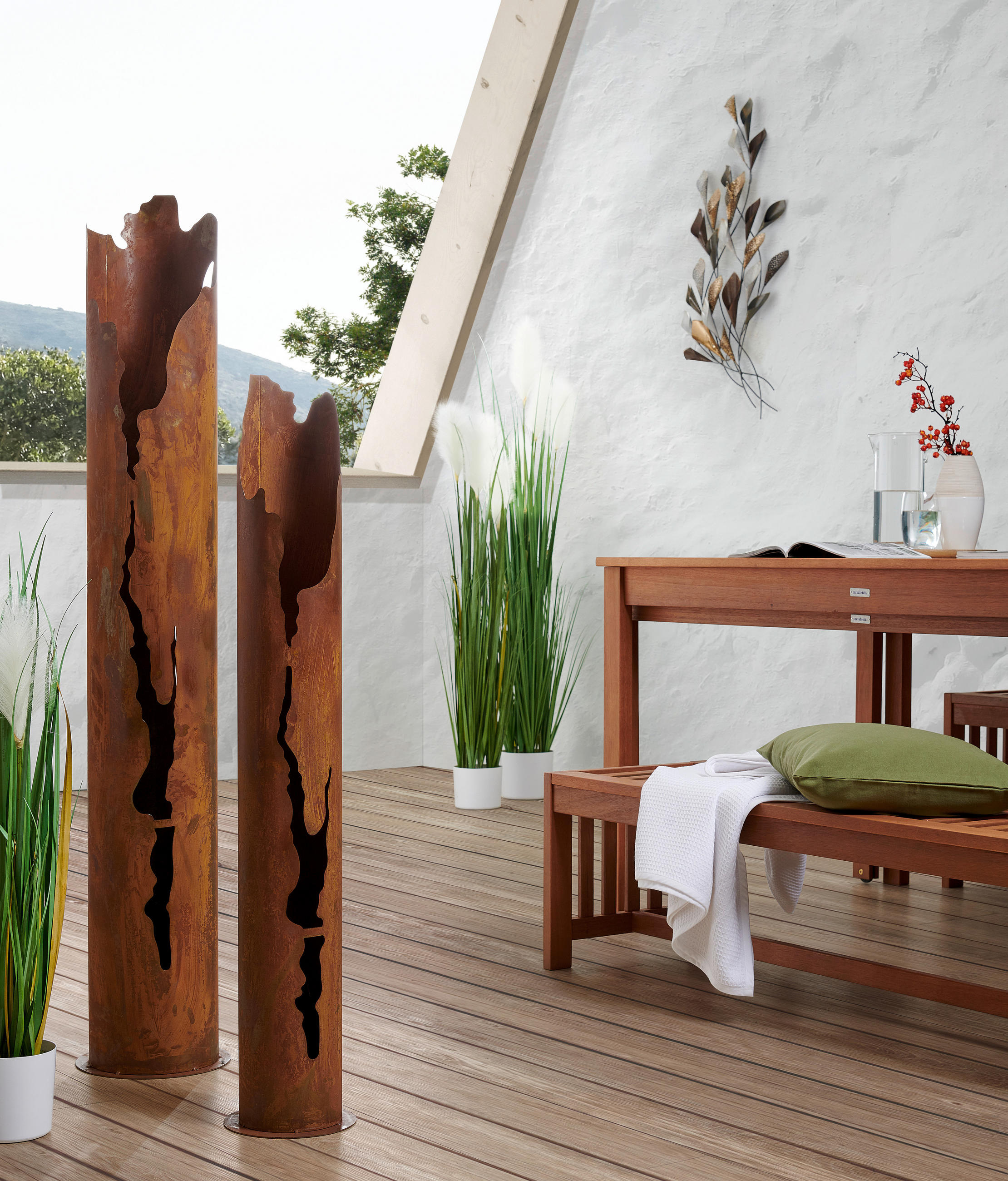 DEKOR FŰ - sötétzöld, Basics, műanyag (150cm) - Ambia Home