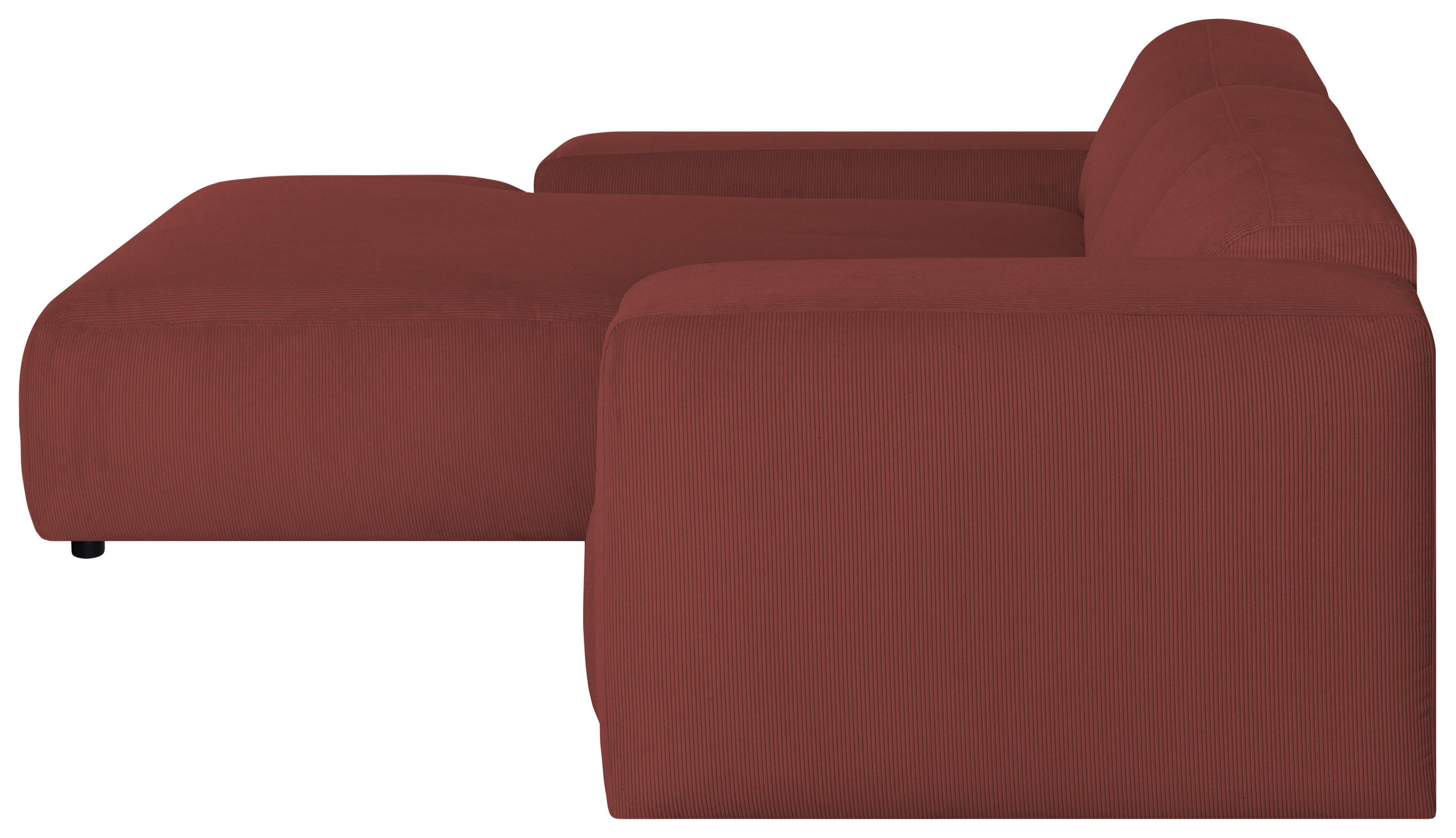 ECKSOFA HANNAH Rot Cord  - Rot/Schwarz, Design, Kunststoff/Textil (200/304cm) - MID.YOU