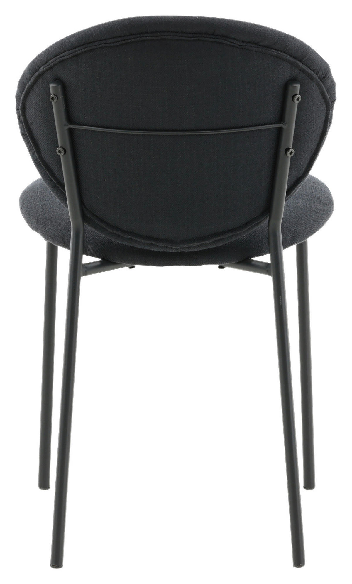 STOLSET 2 styck stål  - svart, Design, metall/textil (46/80/62cm) - Livetastic