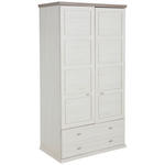 GARDEROBENSCHRANK  in 104/196,8/60,5 cm  - Weiß/Grau, LIFESTYLE, Holzwerkstoff (104/196,8/60,5cm) - Hom`in