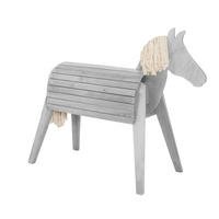 HOLZPFERD  - Grau, Basics, Holz (126/105/50cm) - Roba