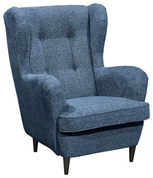 OHRENSESSEL Webstoff Dunkelblau  - Schwarz/Dunkelblau, Basics, Textil (78/102/98cm) - MID.YOU