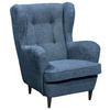 OHRENSESSEL Webstoff Dunkelblau  - Schwarz/Dunkelblau, Basics, Textil (78/102/98cm) - MID.YOU