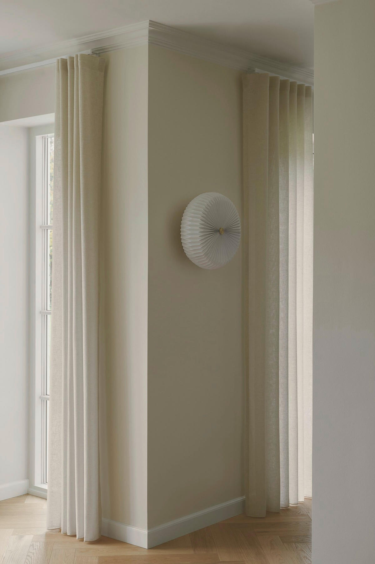 DECKENLEUCHTE 40/21 cm   - Weiß, Natur, Papier (40/21cm) - Nordlux