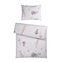 BABYBETTWÄSCHE 100/135 cm  - Beige/Grau, Trend, Textil (100/135cm) - Avelia