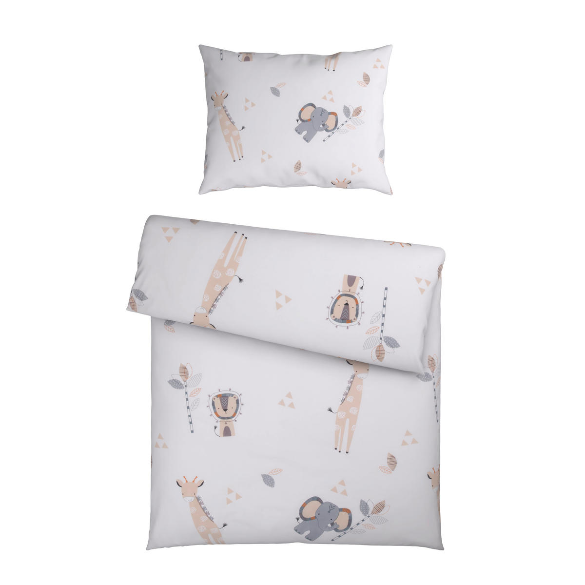 BABYBETTWÄSCHE 100/135 cm  - Beige/Grau, Trend, Textil (100/135cm) - Avelia