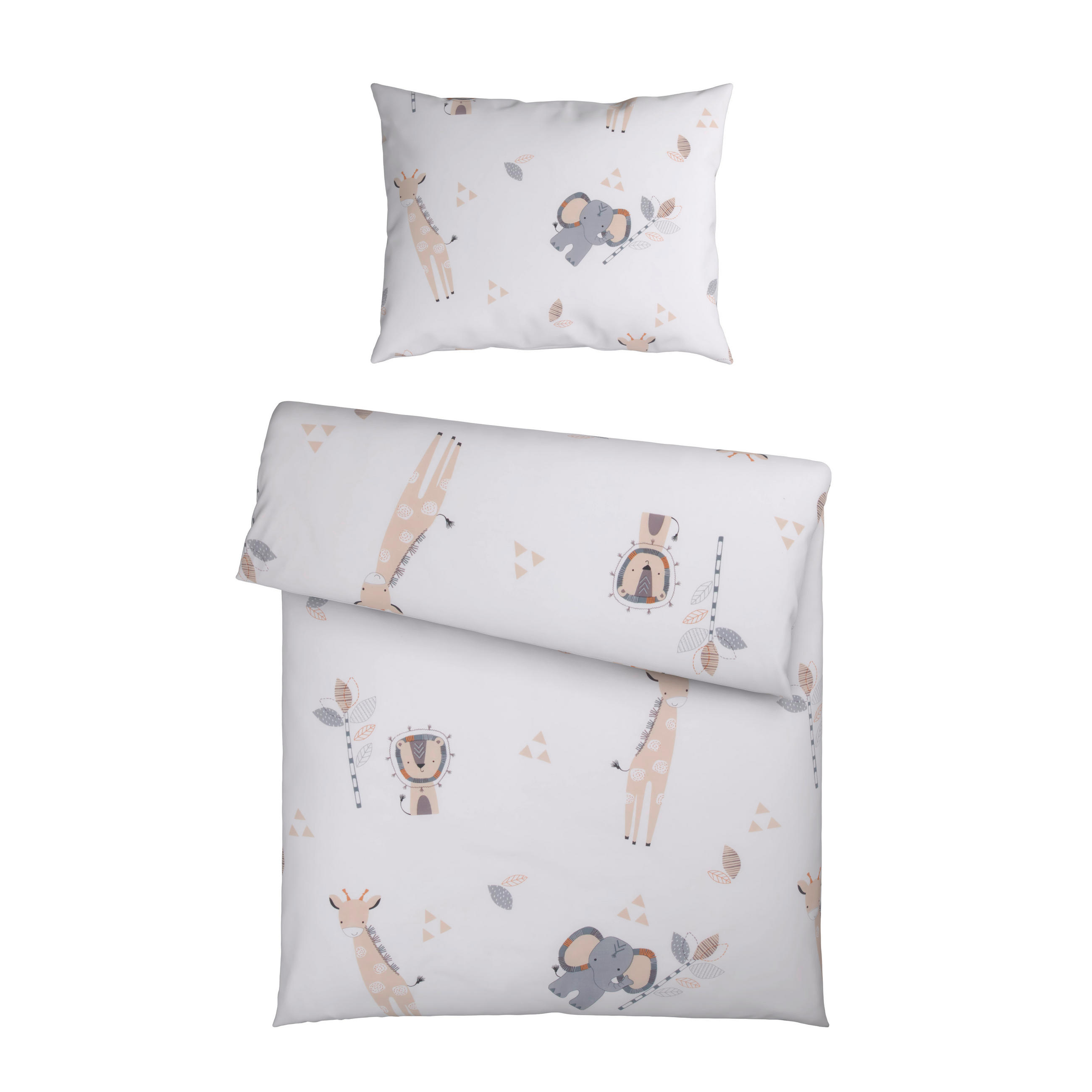 Avelia Babybettwäsche Safari Grau, Beige 100x135 cm