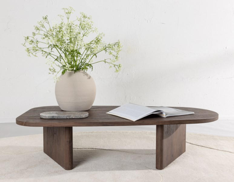 SOFFBORD i trä, trämaterial 130/65/32 cm  - mörkbrun, Design, trämaterial/trä (130/65/32cm) - Best Price