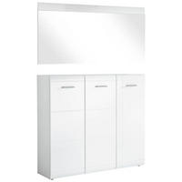 GARDEROBE 2-teilig  in 134/200/36 cm  - Weiss, Design, Holzwerkstoff (134/200/36cm) - Carryhome