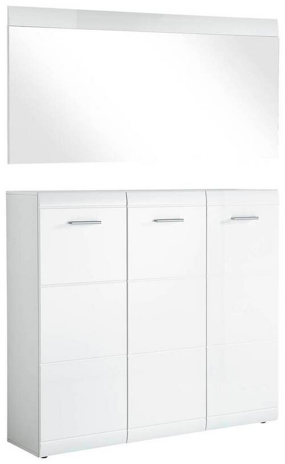 GARDEROBE 2-teilig  in 134/200/36 cm  - Weiss, Design, Holzwerkstoff (134/200/36cm) - Carryhome