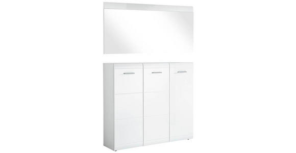 GARDEROBE 2-teilig  in 134/200/36 cm  - Weiß, Design, Holzwerkstoff (134/200/36cm) - Carryhome