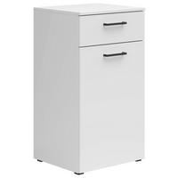 KOMMODE 45/83/40 cm  in Weiss  - Weiss/Anthrazit, Modern, Holzwerkstoff/Kunststoff (45/83/40cm)