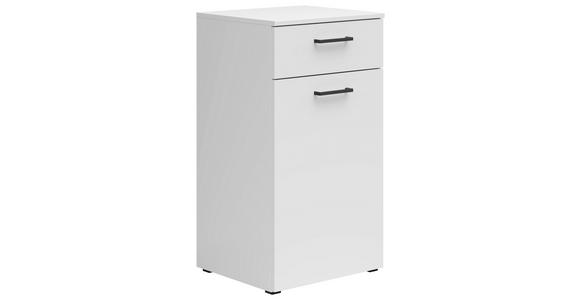 KOMMODE 45/83/40 cm in Weiß - Anthrazit/Schwarz, MODERN, Holzwerkstoff/Kunststoff (45/83/40cm) - Carryhome