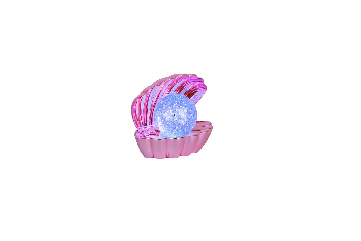 LED-TISCHLEUCHTE Shelly 17.5/12,5/14,5 cm   - Pink/Transparent, Trend, Kunststoff (17.5/12,5/14,5cm)