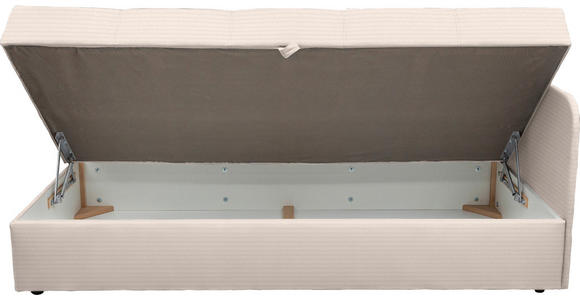 LIEGE  in Cord Creme  - Creme/Schwarz, Basics, Kunststoff/Textil (205/90/95cm) - Xora