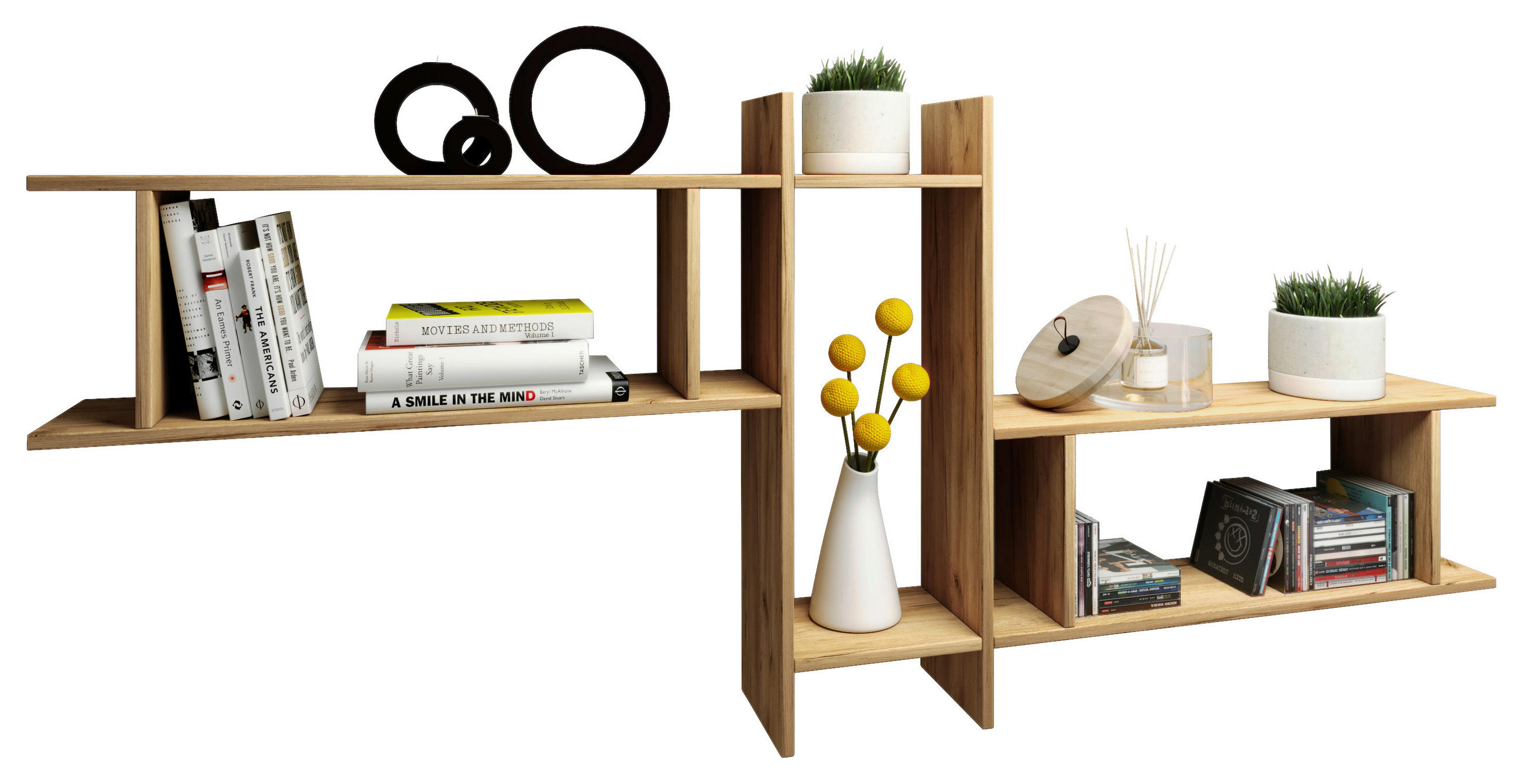 WANDREGALSET 3-teilig Honigeiche  - Honigeiche, Design, Holzwerkstoff (21/152/14cm) - MID.YOU