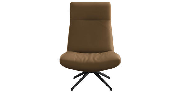 SESSEL in Echtleder Beige - Beige/Schwarz, MODERN, Leder/Metall (74/105/92cm) - Johann Jakob