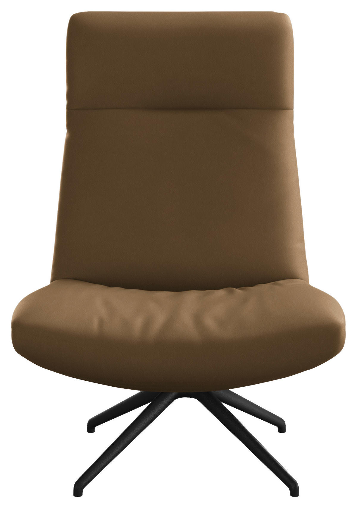 SESSEL in Echtleder Beige  - Beige/Schwarz, Modern, Leder/Metall (74/105/92cm) - Johann Jakob
