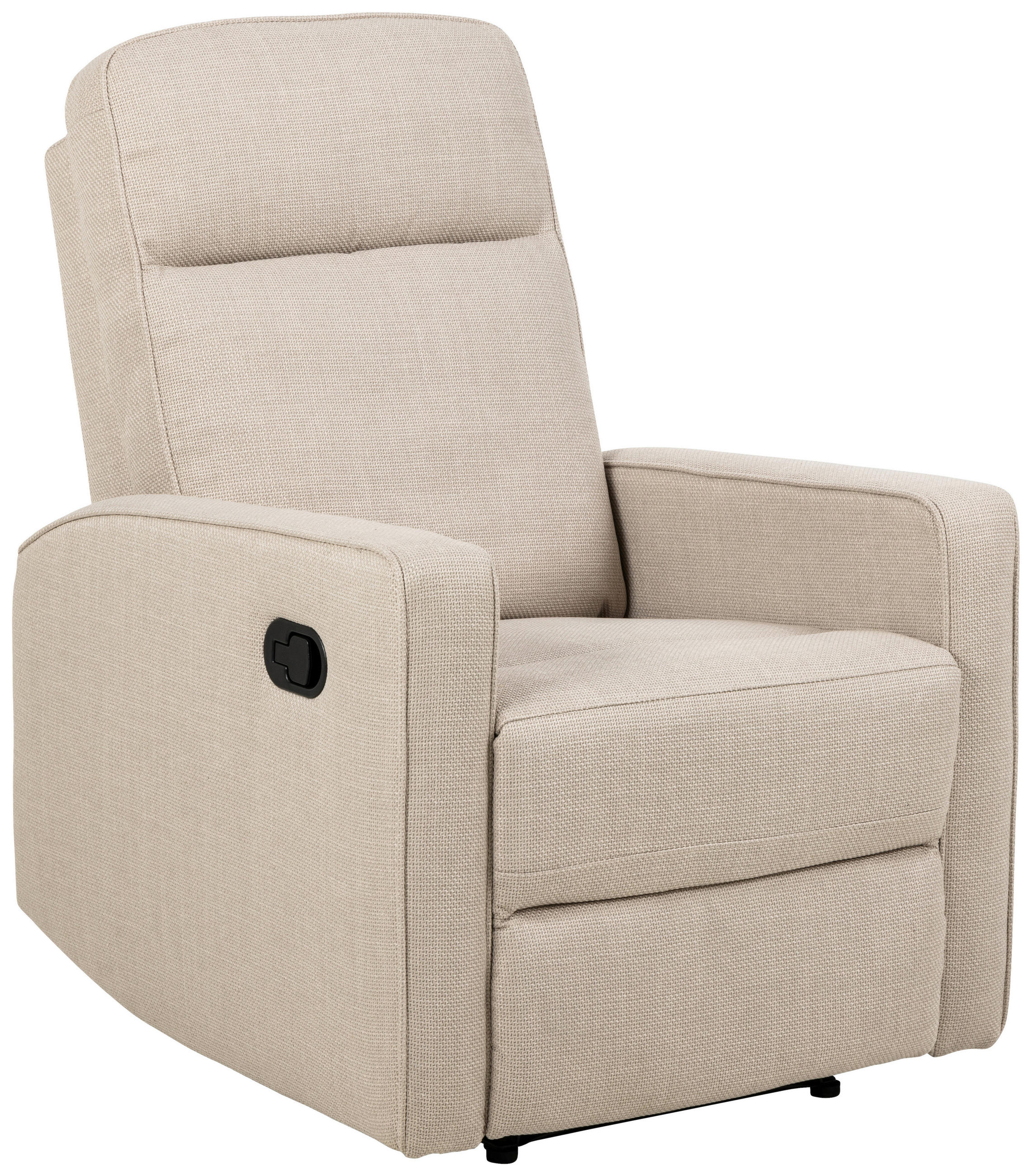 FERNSEHSESSEL Flachgewebe Beige  - Beige/Schwarz, KONVENTIONELL, Textil/Metall (72/103/91cm) - Carryhome