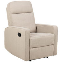 FERNSEHSESSEL in Flachgewebe Beige  - Beige/Schwarz, Konventionell, Textil/Metall (72/103/91cm) - MID.YOU